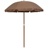 vidaXL Senčnik z jeklenim drogom 180 cm taupe, (20610367) | Shoptok.si