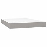  Krevet s oprugama i madracem svjetlosivi 140x190 cm od tkanine | shoptok.hr