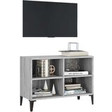 TV ormarić s metalnim nogama boja sivog hrasta 69 5x30x50 cm | shoptok.hr