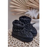 FR1 Children's Insulated Snow Boots With Thick Fur Black Nastira | Shoptok.si