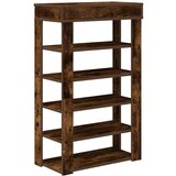 vidaXL Regal za čevlje dimljen hrast 60x30x98 cm inženirski les | Shoptok.si