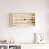  Stenska vitrina s polico Bež 60 x 8,5 x 37 cm Konstruiran les, (5000201638) | Shoptok.si