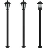 vidaXL Vanjske podne svjetiljke 3 kom crna 120 cm nehrđajući čelik | shoptok.hr