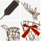  Reindeer vuče saonice LOVIISA 450 LED lampica Topla bijela | shoptok.hr