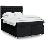  Krevet s oprugama i madracem crni 140 x 190 cm od tkanine | shoptok.hr