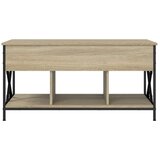  Stolić za kavu boja hrasta sonome 100x55x50 cm od drva i metala | shoptok.hr