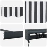 Tenda na uvlačenje antracit i bijela 3x2,5 m tkanina i aluminij | shoptok.hr