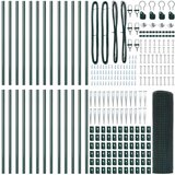vidaXL Varjena žična ograja s 13 špičastimi stebrički Zelena 0.8x50 m Jeklo | Shoptok.si