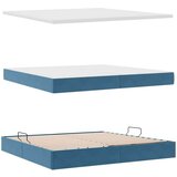  Krevet s madracem i skladištem Tamno plava 200 x 200 cm Baršun | shoptok.hr