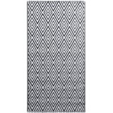 Vanjski tepih ARAKIL bijelo-crni 80 x 150 cm PP | shoptok.hr