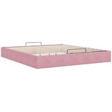 vidaXL Otomanski posteljni okvir brez vzmetnice roza 180x200 cm žamet | Shoptok.si
