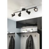 Eglo Seras 2 reflektor/4, led, gu10, 4x3,3w, 4x240lm, crna/čelik | shoptok.hr