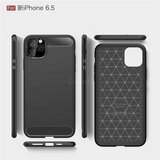  Gumijasti / gel etui Carbon za Apple iPhone 11 Pro (5.8") - črni | Shoptok.si