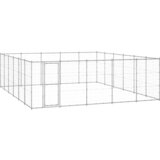 vidaXL Zunanji pasji boks pocinkano jeklo 36,3 m² | Shoptok.si