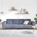  Kavč z blazino Modra 250 x 77 x 76 cm Žametna tkanina, (5000138076) | Shoptok.si