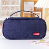 INF Minimalistično platneno peresnico z ročajem NavyBlue, (21839289) | Shoptok.si