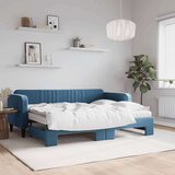  Dnevni krevet na razvlačenje plavi 80 x 200 cm baršunasti | shoptok.hr