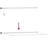 vidaXL Ručna uvlačiva tenda s LED zelenom i bijelom 600x300 cm, Zamjenska tkanina za tendu 6x3 m okvir zelena i bijela | shoptok.hr