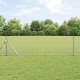 vidaXL Plošča ograje Geometrični srebrna 0.4 x 10 m Cinkana jeklena | Shoptok.si