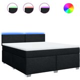  Krevet s oprugama i madracem crni 180x200 cm od tkanine | shoptok.hr