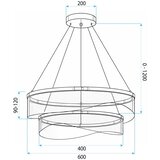 Toolight Viseća stropna lampa G146-2CP gold | shoptok.hr