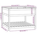  Sadilica s policom 111,5x111,5x81 cm od masivne borovine | shoptok.hr