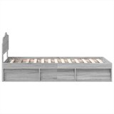  Okvir za krevet s uzglavljem Siva Sonoma 100 x 200 cm | shoptok.hr
