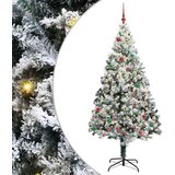 vidaXL Umjetno božićno drvce s 300 LED svjetlima Zelena 210 x 135 cm | shoptok.hr