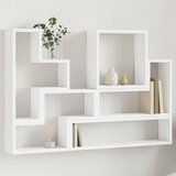 vidaXL Stenska polica bela 96x12x64 cm iverna plošča | Shoptok.si