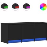 vidaXL ormarić s LED svjetlima crni 97x34x40 cm konstruirano drvo | shoptok.hr