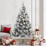  Umjetno božićno drvce S LED lampica Zelena i bijela 210 cm | shoptok.hr