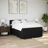  Krevet s oprugama i madracem crni 140 x 190 cm od tkanine | shoptok.hr