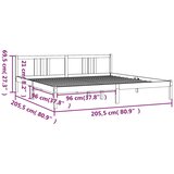  Okvir za krevet od masivnog drva bijeli 200 x 200 cm | shoptok.hr