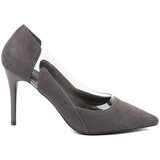 GOODIN Grey suede pumps with transparent inserts Cijene