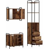  Set ormarića za kupaonicu 3 kom. Staro drvo 40 x 36 x 200,5 cm | shoptok.hr
