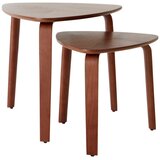 Jotex Stranske mizice v kompletu 2 ks v orehovem dekorju 55x56 cm Tulua – Cene