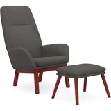  Stol za sproščanje s stolčkom za noge temno sivo blago, (20935437) | Shoptok.si