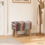  Klupa 60 x 30 x 45 cm Prava koža Šareni - Šareni Cijene