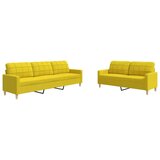  2-dijelni set sofa svjetložuti od tkanine | shoptok.hr