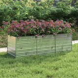 vidaXL Visoka greda 240x80x77 cm pocinkano jeklo srebrna Cene