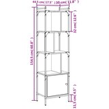  Regal za knjige s vratima boja hrasta 44,5x30x154,5 cm drveni | shoptok.hr