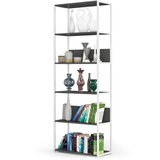 AKORD Regal V Loft Slogu Iz Kovine, Bela/Siva, (5000332512) | Shoptok.si