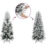  Umjetno božićno drvce sa šarkama i snijegom 120 cm | shoptok.hr