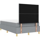  Krevet s boxspringom s madracem i klupom Svjetlosiva 120x190 cm Tkanina | shoptok.hr