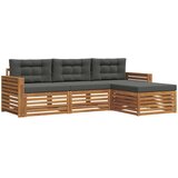  Set vanjskih sofa Prirodna i antracit 257,5 x 162,5 x 73 cm | shoptok.hr