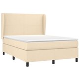 S oprugama i madracem krem 140 x 190 cm od tkanine | shoptok.hr
