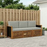  Setovi sofa s jastukom 3 pcs Čvrsto drvo akacije | Eponuda.com