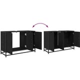 vidaXL Kopalniška omara za umivalnik Črni hrast 90 x 33 x 60 cm | Shoptok.si