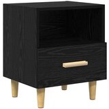 vidaXL Nočna omarica s predalom 2 pcs Črni hrast 40 x 35 x 47.5 cm | Shoptok.si