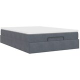  Otomanski krevet s madracem tamnosivi 140x190 cm baršunasti | shoptok.hr